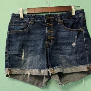 Mudd Distressed Jean Shorts sz 9